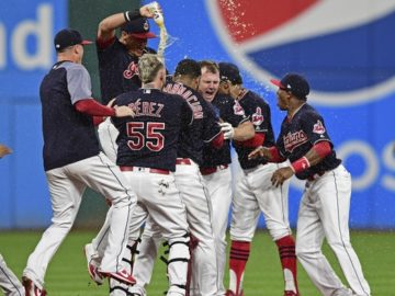 Cleveland Indians Celebrate -- Hurricane Irma